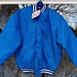 Birdie By Richard A. Leslie Vtg Quilted Blue Men's Bomber Jacket Large USA Water